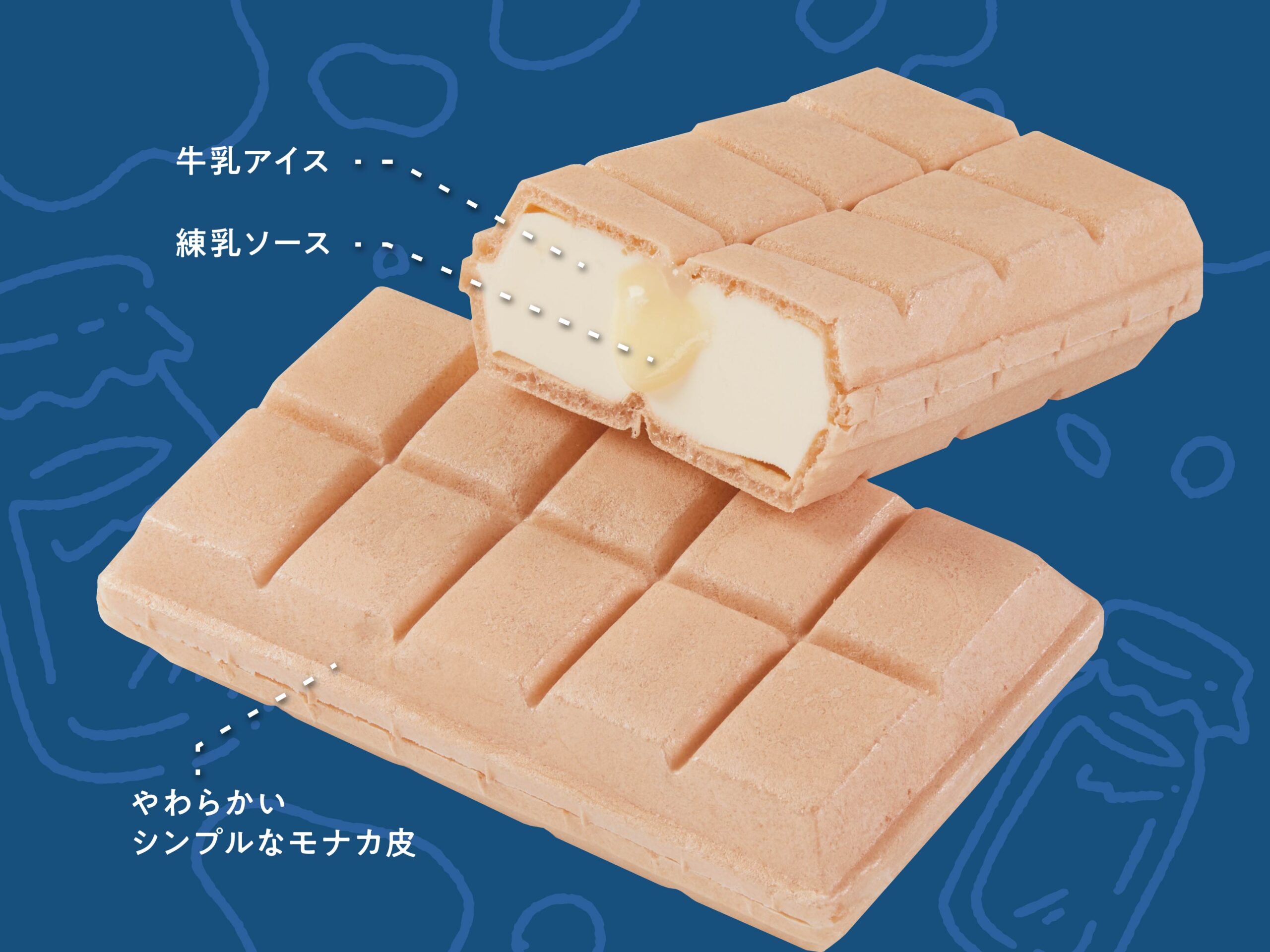 八ヶ岳南牧村契約牧場しぼりたて牛乳モナカ